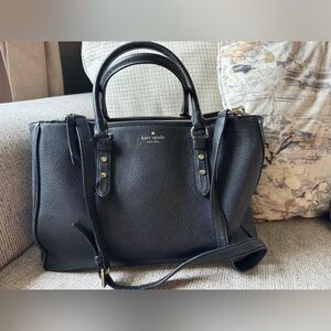 Kate Spade Black tote with crossbody strap